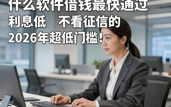 什么软件借钱最快通过利息低不看征信的2026年超低门槛！且看本文专业解答！