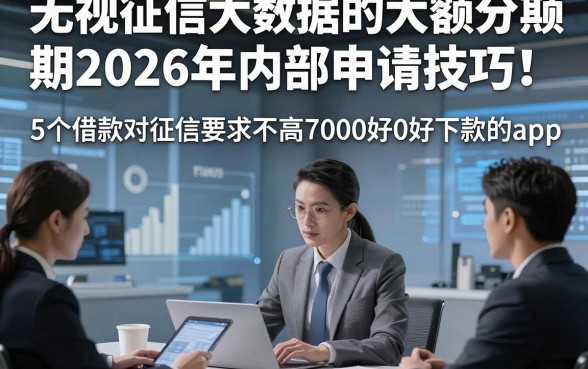无视征信大数据的大额分期2026年内部申请技巧！为您诠释5个借款对征信要求不高7000好下款的app