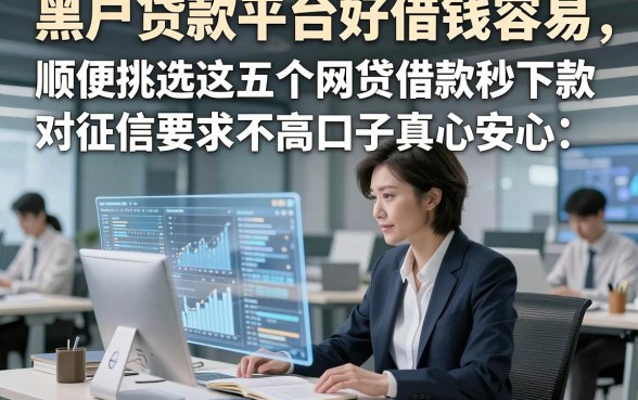 黑户贷款平台好借钱容易，顺便挑选这五个网贷借款秒下款对征信要求不高口子真心安心
