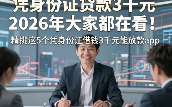 凭身份证贷款3千元2026年大家都在看！精挑​这5个凭身份证借钱3千元能放款app