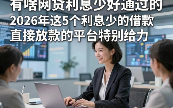 有啥网贷利息少好通过的，2026年这5个利息少的借款直接放款的平台特别给力