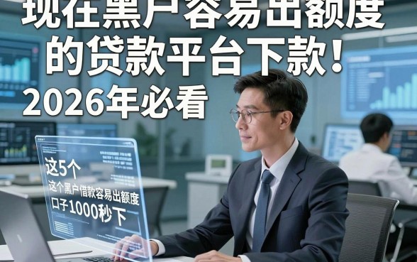 现在黑户容易出额度的贷款平台下款！2026年必看​这5个黑户借款容易出额度口子1000秒下