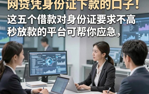 网贷凭身份证下款的口子！这五个借款对身份证要求不高秒放款的平台可帮你应急