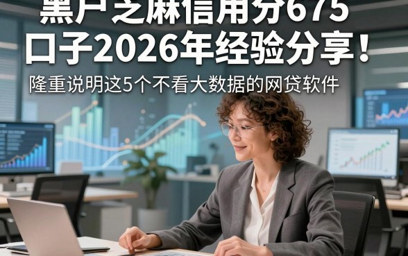 黑户芝麻信用分675口子2026年经验分享！隆重说明这5个不看大数据的网贷软件