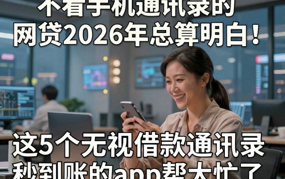 不看手机通讯录的网贷2026年总算明白！这5个无视借款通讯录秒到账的app帮大忙了