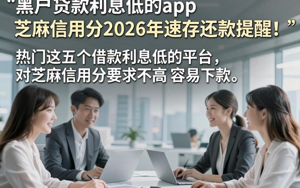 黑户贷款利息低的app芝麻信用分2026年速存还款提醒！热门这五个借款利息低的平台对芝麻信用分要求不高容易下款