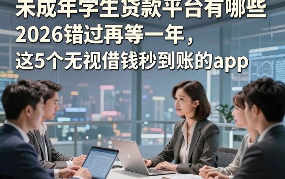 未成年学生贷款平台有哪些，2026错过再等一年这5个无视借钱秒到账的app