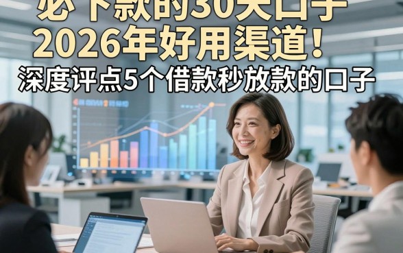 必下款的30天口子2026年好用渠道！深度评点5个借款秒放款的口子