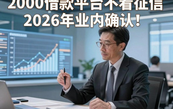 2000借款平台不看征信2026年业内确认！本文为您详细阐述！