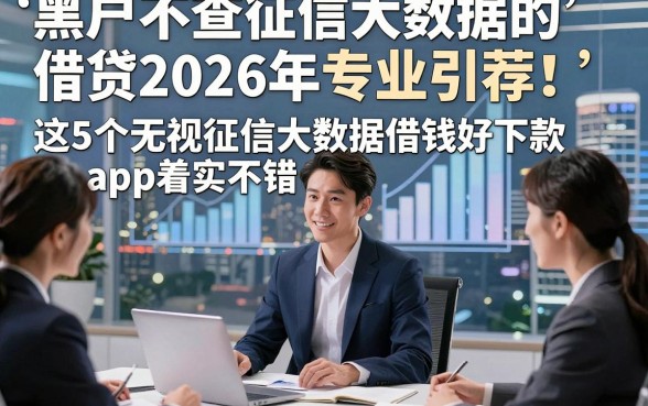 黑户不查征信大数据的借贷2026年专业引荐！这5个无视征信大数据借钱好下款app着实不错