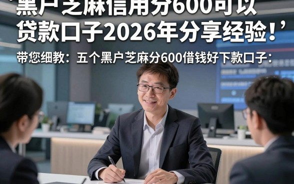 黑户芝麻信用分600可以贷款口子2026年分享经验！带您细数五个黑户芝麻分600借钱好下款口子