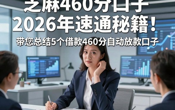 芝麻460分口子2026年速通秘籍！带您总结5个借款460分自动放款口子
