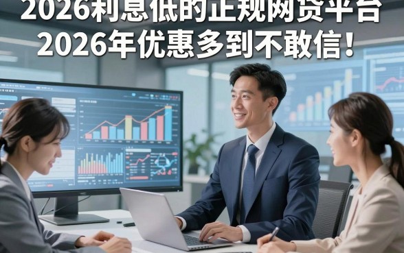 2026利息低的正规网贷平台2026年优惠多到不敢信！本文介绍5个五万左右小额贷款