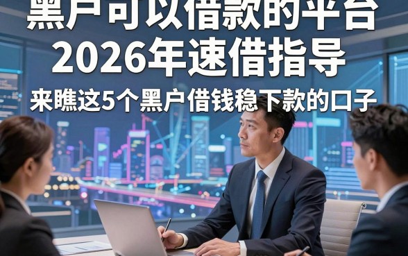 黑户可以借款的平台2026年速借指导，来瞧这5个黑户借钱稳下款的口子