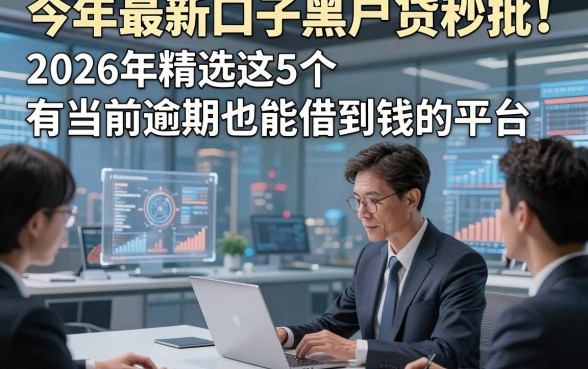 今年最新口子黑户贷秒批！2026年精选这5个有当前逾期也能借到钱的平台