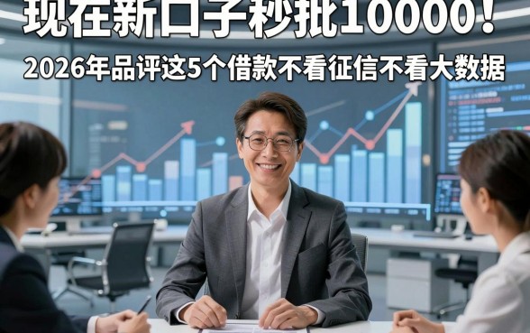 现在新口子秒批10000！2026年品评这5个借款不看征信不看大数据
