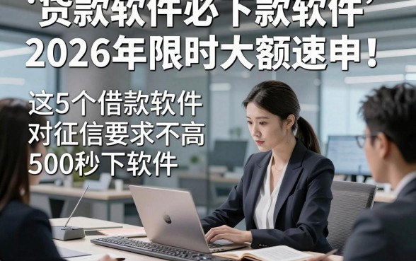 贷款软件必下款软件2026年限时大额速申！推选​这5个借款软件对征信要求不高500秒下软件