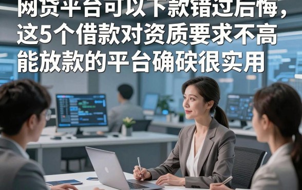 网贷平台可以下款错过后悔，这5个借款对资质要求不高能放款的平台确实很实用