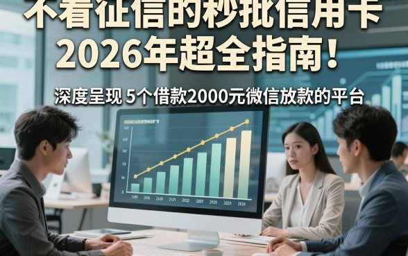 不看征信的秒批信用卡2026年超全指南！深度呈现5个借款2000元微信放款的平台