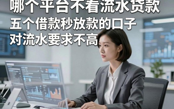 哪个平台不看流水贷款，权威说明五个借款秒放款的口子对流水要求不高