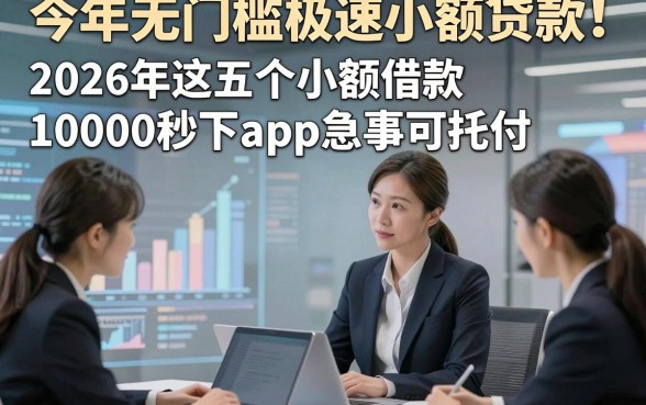 今年无门槛极速小额贷款！2026年这五个小额借款10000秒下app急事可托付