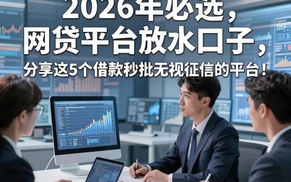 2026年必选​网贷平台放水口子，分享这5个借款秒批无视征信的平台