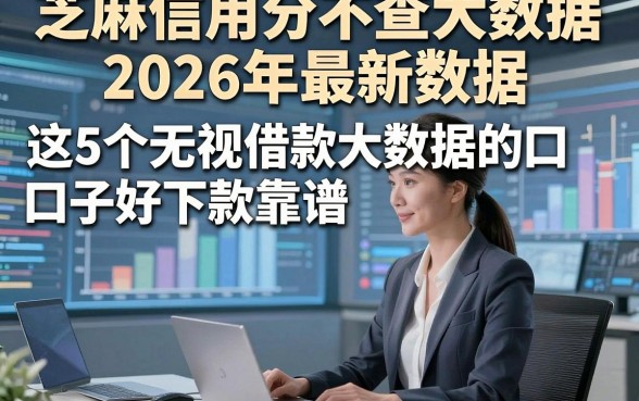 芝麻信用分不查大数据2026年最新数据，这5个无视借款大数据的口子好下款蛮靠谱