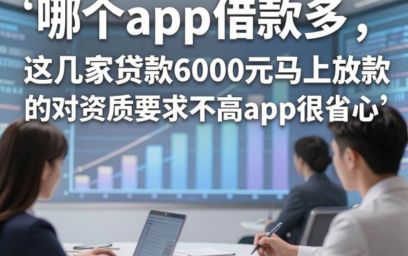 哪个app借款多，这几家贷款6000元马上放款的对资质要求不高app很省心
