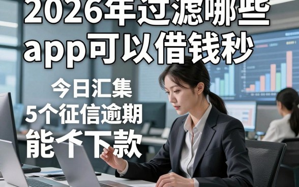 2026年过滤哪些app可以借钱秒，今日汇集5个征信逾期能下款的网贷