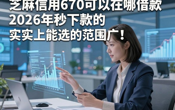芝麻信用670可以在哪借款2026年秒下款的实际上能选的范围广！，今天为您精心品评这五个网贷平台！
