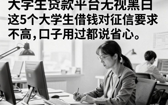 大学生贷款平台无视黑白，这5个大学生借钱对征信要求不高口子用过都说省心