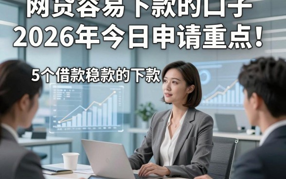网贷容易下款的口子2026年今日申请重点！点评5个借款稳下款的口子