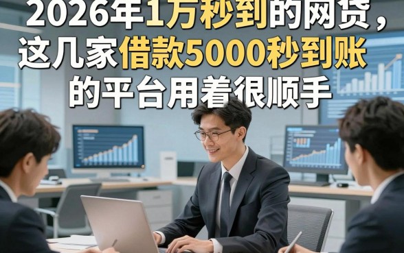 2026年1万秒到的网贷，这几家借款5000秒到账的平台用着很顺手