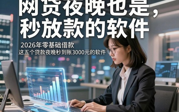 网贷夜晚也是秒放款的软件，2026年零基础借款这五个贷款夜晚秒到账3000元的软件
