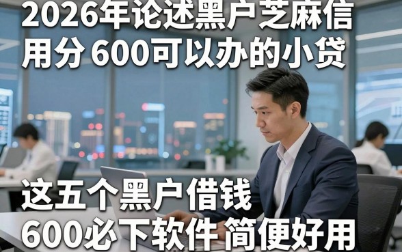2026年论述黑户芝麻信用分600可以办的小贷，这五个黑户借钱600必下软件简便好用