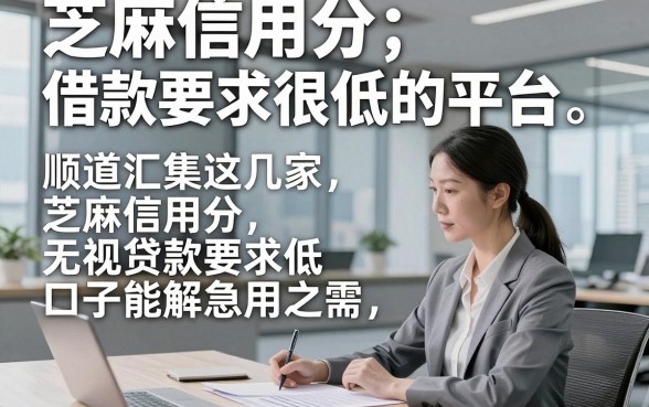 芝麻信用分借款要求很低的平台，顺道汇集这几家芝麻信用分无视贷款要求低口子能解急用之需
