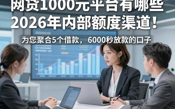 网贷1000元平台有哪些2026年内部额度渠道！为您聚合5个借款6000秒放款的口子