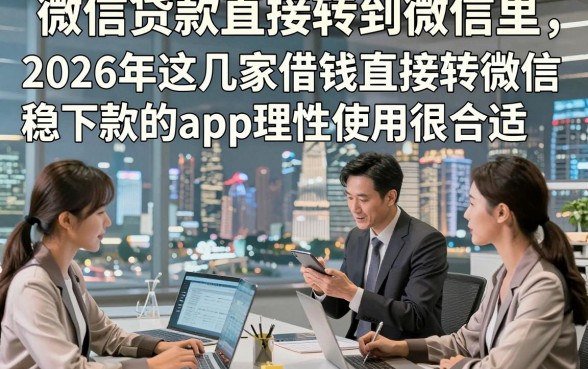 微信贷款直接转到微信里，2026年这几家借钱直接转微信稳下款的app理性使用很合适