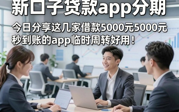 新口子贷款app分期，今日分享这几家借款5000元秒到账的app临时周转好用