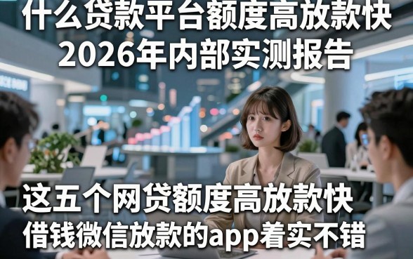 什么贷款平台额度高放款快2026年内部实测报告，这五个网贷额度高放款快借钱微信放款的app着实不错
