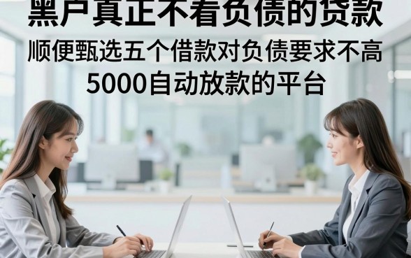 黑户真正不看负债的贷款，顺便甄选五个借款对负债要求不高5000自动放款的平台