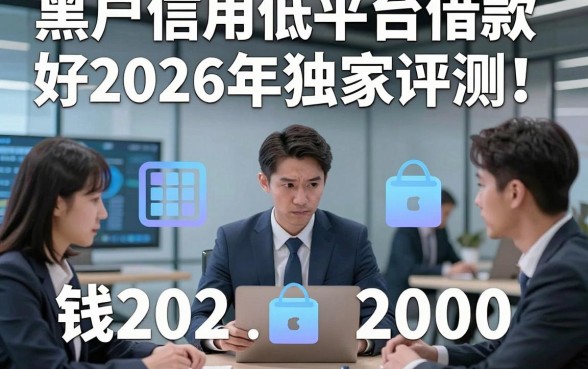 黑户信用低平台借款好2026年独家评测！同时展示5个黑户信用低借钱2000的软件