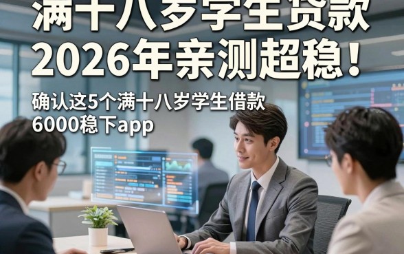 满十八岁学生贷款2026年亲测超稳！确认这5个满十八岁学生借款6000稳下app