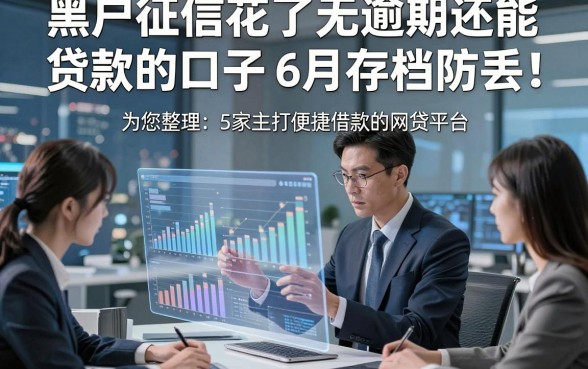 黑户征信花了无逾期还能贷款的口子6月存档防丢！为您整理5家主打便捷借款的网贷平台