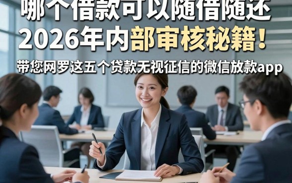 哪个借款可以随借随还2026年内部审核秘籍！带您网罗这五个贷款无视征信的微信放款app