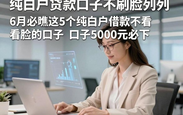 纯白户贷款口子不刷脸列举，6月必瞧这5个纯白户借款不看脸的口子5000元必下