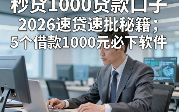秒贷1000贷款口子，2026速贷速批秘籍5个借款1000元必下软件