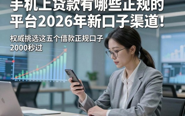 手机上贷款有哪些正规的平台2026年新口子渠道！权威挑选这五个借款正规口子2000秒过