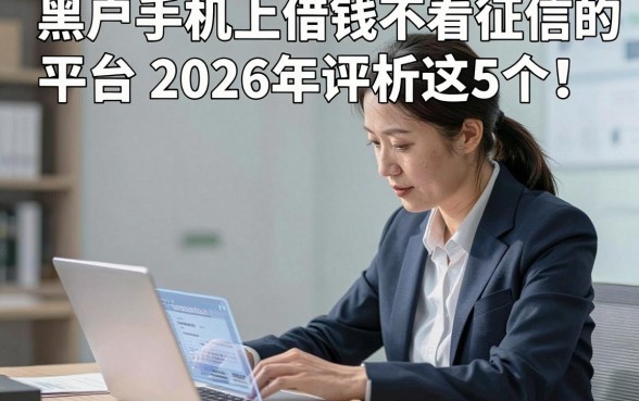 黑户手机上借钱不看征信的平台2026年评析这5个！本文已做专业权威的解答！