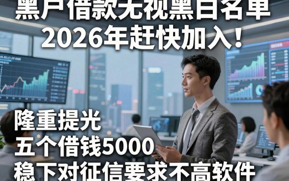 黑户借款无视黑白名单2026年赶快加入！隆重提及五个借钱5000稳下对征信要求不高软件
